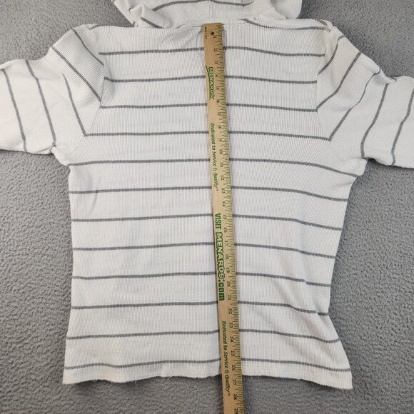 Vurt Hoodie Men's Extra Large Y2K Striped White Gray Hooded Sweatshirt Skater - Picture 7 of 12